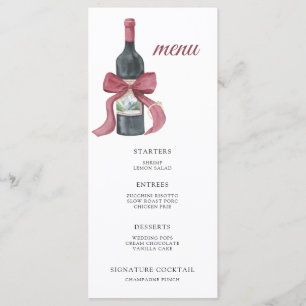 Menu de douche de mariée Vino avant les vœux