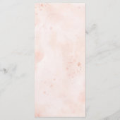Menu de douche rose gold aquarelle rose (Dos)