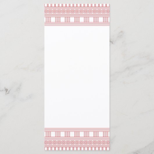 Menu de fête avec pour la partie déesse (Dos)