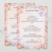 Menu de fête bohème d'automne (Devant / Derrière)