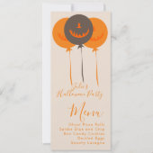 Menu de fête d'anniversaire avec ballons rétro Hal (Devant)