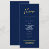 Menu de fête d'anniversaire avec lettrage moderne (Devant / Derrière)