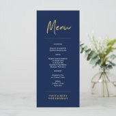 Menu de fête d'anniversaire avec lettrage moderne (Debout devant)