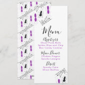 Menu de fête d'anniversaire de gribouillages d'ara (Devant / Derrière)