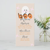 Menu de fête d'anniversaire de Halloween rétro ave (Debout devant)