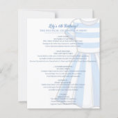 Menu de fête d'anniversaire de marin Cabane Nautiq (Devant)