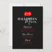 Menu de fête d'anniversaire Halloween Sang de lèvr (Devant)