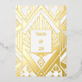 Menu de fête d'anniversaire rétro classique (Recto)