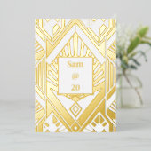 Menu de fête d'anniversaire rétro classique (Debout devant)