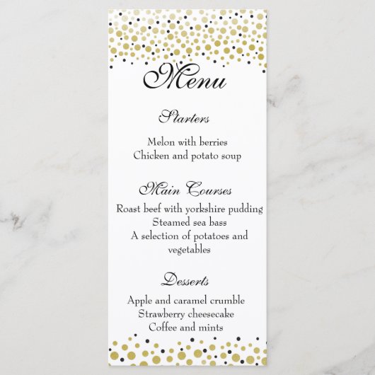 Menu de fête de mariage (Devant)