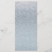 Menu de fête de mariage pailleté argent de conte d (Dos)