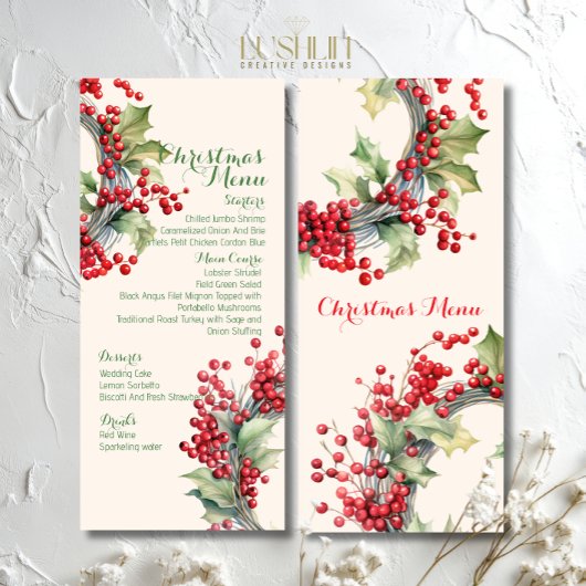 Menu de fête de Noël