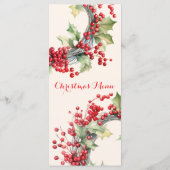 Menu de fête de Noël (Dos)