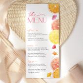 Menu de Fête des mariées de l'agrumes brillants de