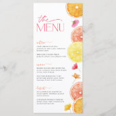 Menu de Fête des mariées de l'agrumes brillants de (Devant)