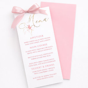 Menu de fête élégant avec typographie dorée et rub