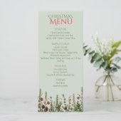 Menu de fête élégant de Noël avec verdure (Debout devant)
