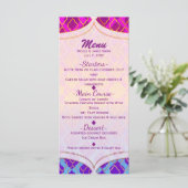 Menu de fête glamour marocain arabe aux couleurs v (Debout devant)