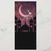 Menu de fête marocain moyen-oriental Nuits arabes (Dos)