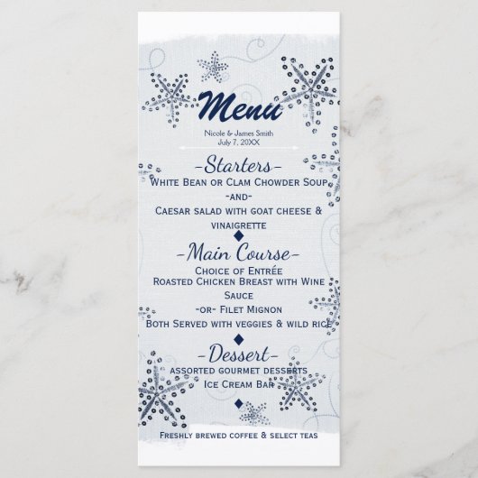 Menu de fête sur la plage bleue avec étoiles de me (Devant)