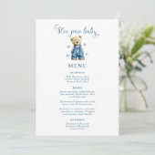 Menu de la Baby Shower Bébé Jean Bleu (Debout devant)