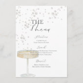 Menu de la Baby Shower de Perles & Prosecco (Devant)
