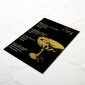 Menu de la barre de cocktails Gold Foiled Party (Rotation)