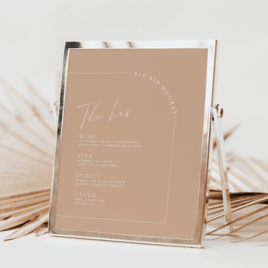 Menu de la barre de Mariage de calligraphie minima