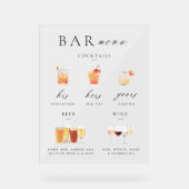 Menu de la barre de script moderne et élégant Sign (Recto)