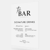 Menu de la barre des boissons de signature Mariage (Angle)