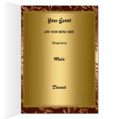 Menu de la carte de placement de table Gold (Intérieur (Droit))