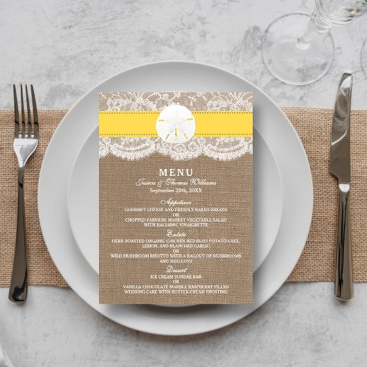 Menu de la collection de Mariages de dollars de sa