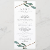 Menu de la collection de Mariages de liss botaniqu (Devant)