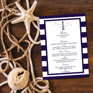 Menu de la collection de Mariages du phare nautiqu