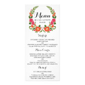 Menu de la collection Mariage d'été de Bohême (Devant)