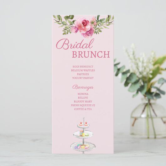 Menu de la douche de mariée parisienne (Debout devant)