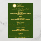 Menu de la fête ambiance tropicale (Recto)