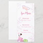 Menu de la fête au spa (Devant / Derrière)