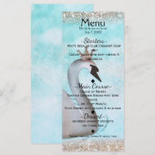 Menu de la fête de conte de fées pailleté or de la (Devant / Derrière)