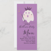 Menu de la fête de costume de fantôme mignon Hallo (Devant)