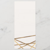 Menu de la fête de douche de mariée glamour floral (Dos)