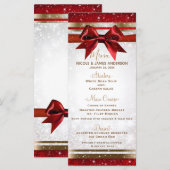 Menu de la fête de fin d'année Rouge Arc & Or Blan (Devant / Derrière)