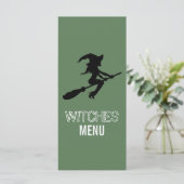 Menu de la fête de la sorcière sur un balai (Debout devant)