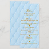 Menu de la fête de princesse de conte de fées roya (Devant / Derrière)