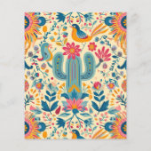 Menu de la Fête des mariées Florale de Fiesta mexi (Dos)