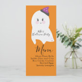 Menu de la fête du costume fantôme d'Halloween (Debout devant)