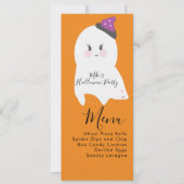 Menu de la fête du costume fantôme d'Halloween (Devant)