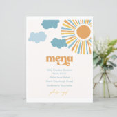 Menu de la fête du soleil imprimé (Debout devant)