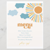 Menu de la fête du soleil imprimé (Devant)
