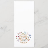 Menu de la fête du thé floral (Dos)